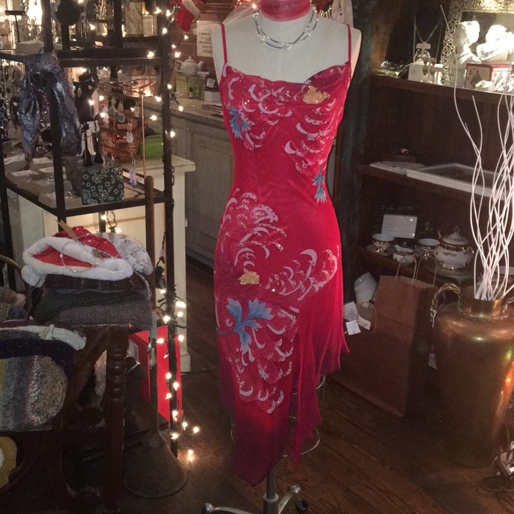 SUE WONG cocktail dress.